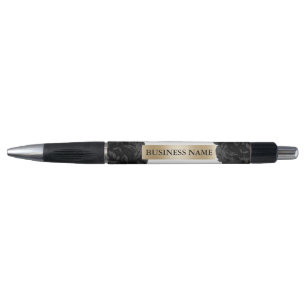 Stylo Salon de beauté Black Floral Gold Étiquette Promot