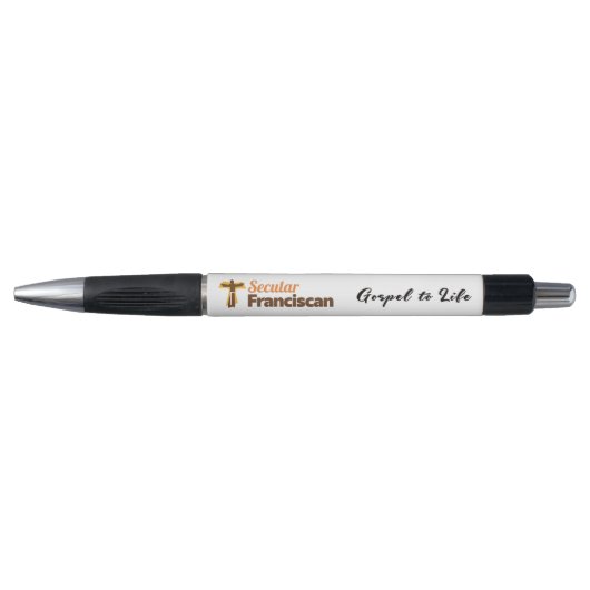 Stylo Secular Franciscan Gospel to Life Pen (Devant)