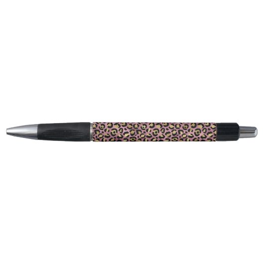 Stylo Série de design Léopard Rose et Or 15 (Devant)