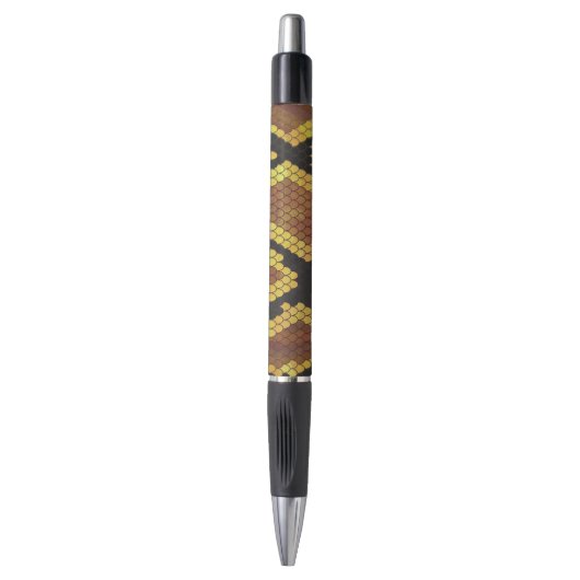 Stylo Serpent Brown et impression or (Devant (Vertical))