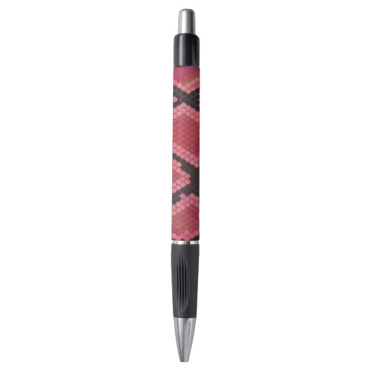 Stylo Serpent noir et rouge (Devant (Vertical))