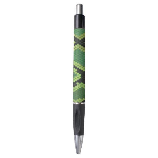 Stylo Serpent noir et vert (Devant (Vertical))