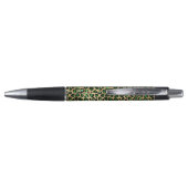 Stylo Signature nom monogramme or vert léopard (Dos)