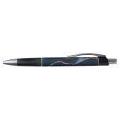 Stylo Signature Script Marine Agate bleu Parties scintil (Haut)