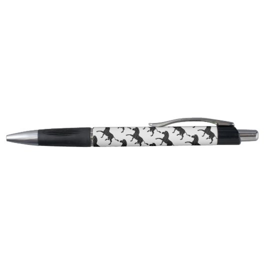 Stylo Silhouette d'impression noir et gris Zebra (Haut)