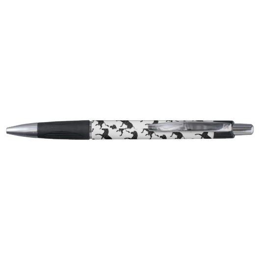 Stylo Silhouette d'impression noir et gris Zebra (Dos)