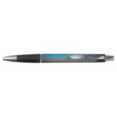 Stylo Simple deux tons bleu et gris Initiales Monogramme (Dos)