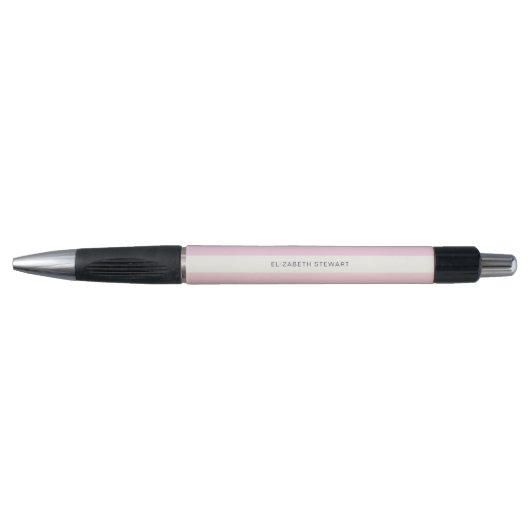 Stylo Simple Moderne Légère Rose Et Nom Corail (Devant)