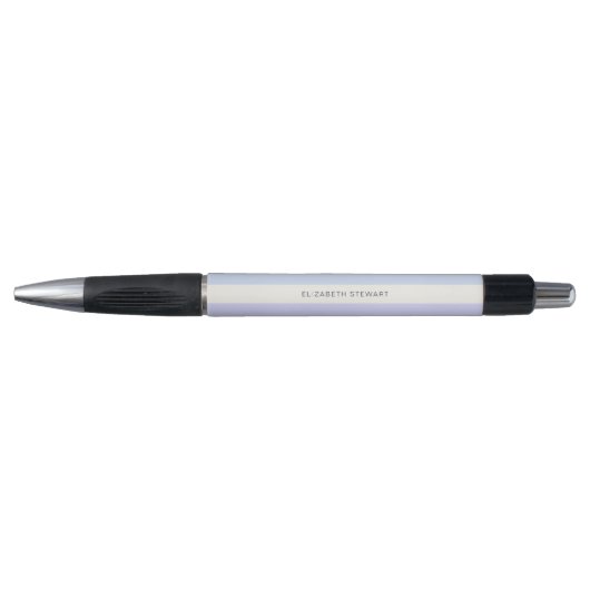 Stylo Simple Moderne Lumière Bleu et Nom Lavande (Devant)