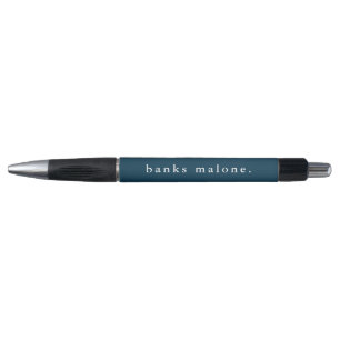 Stylo Simple Nom Enfant Bleu Marine