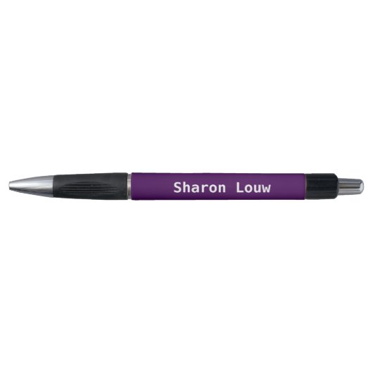 Stylo Simple violet et blanc (Devant)