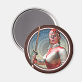 Stylo' Space Pirate Magnet rond (Recto/Verso)