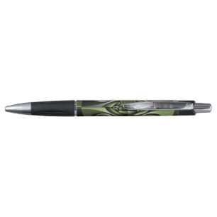 Stylo Sphères miniatures de forêt verte blanche