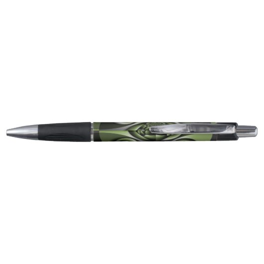 Stylo Sphères miniatures de forêt verte blanche (Dos)