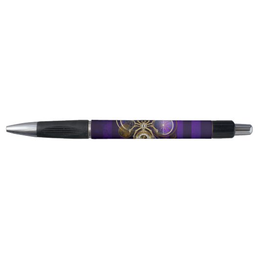 Stylo Spider Steampunk sur Arrière - plan pourpre (Devant)