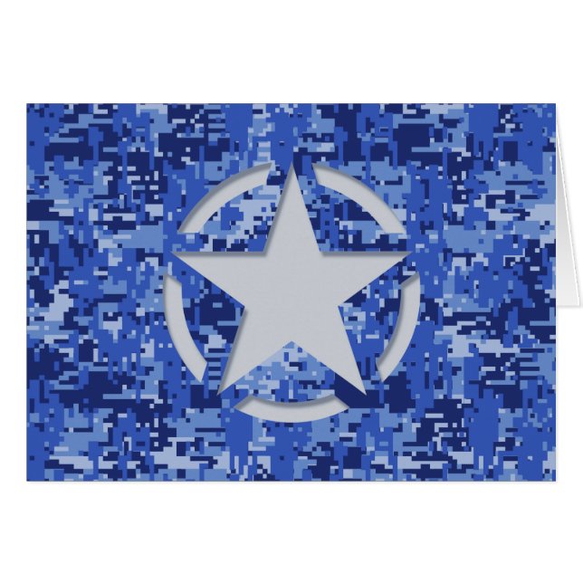 Stylo Star Retro Camouflage bleu marine (Devant horizontal)
