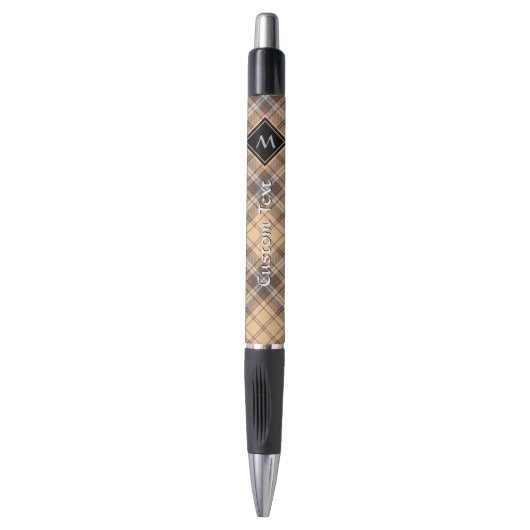 Stylo Tartan beige et Brown (Devant (Vertical))