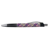 Stylo Tartan mauve, or et bleu (Haut)