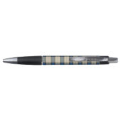 Stylo Tartan plaids motif - beige bleu traditionnel (Dos)