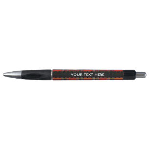 Stylo Tartan plaids motif rouge royal tissu