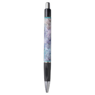 Stylo Tatouage flammes & motif de cercles + votre fond.