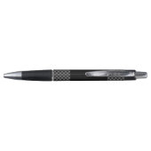 Stylo Teckel de plaid sur le noir (Dos)
