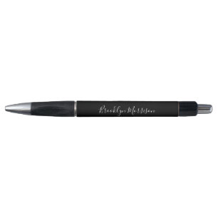 Stylo Texte de nom monogramme de script personnalisé no