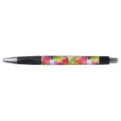Stylo Texture de conception rouge, aquarelle jaune (Devant)