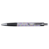 Stylo The pen features black accents and a click  (Dos)