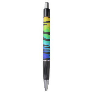 Stylo Tiger noir et arc-en-ciel