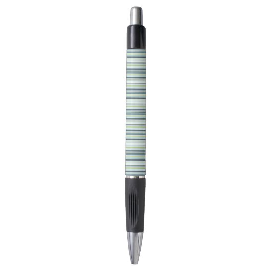 Stylo Tiny Stripes Classique en bleu marine et en kaki (Devant (Vertical))