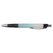Stylo Tortue Côtière Argent Turquoise Ajouter Texte (Bas)