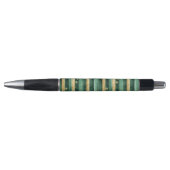 Stylo Trèfle Vert Or Rayures de la Saint-Patrick (Devant)