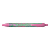 Stylo tropical de tortues et de fleurs (Dos)