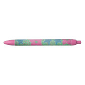 Stylo tropical de tortues et de fleurs (Devant)
