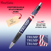 Stylo TRUMP Drapeau Patriotique Américain Rouge Blanc & 
