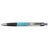 Stylo Turquoise Chic Blanc Aqua bleu (Dos)