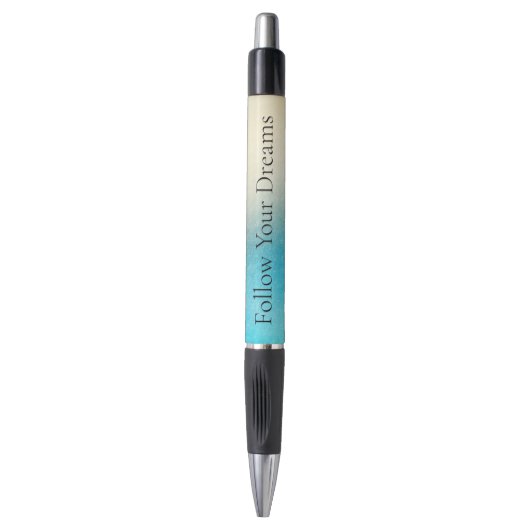 Stylo Turquoise Chic Blanc Aqua bleu (Devant (Vertical))