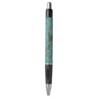 Turquoise Teal et antiquité vintage de cuivre d'or