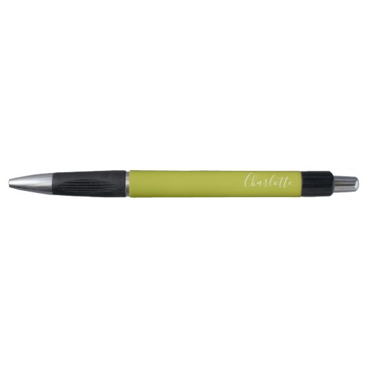 Stylo Typographie de script chic Chartreuse personnalisé (Devant)
