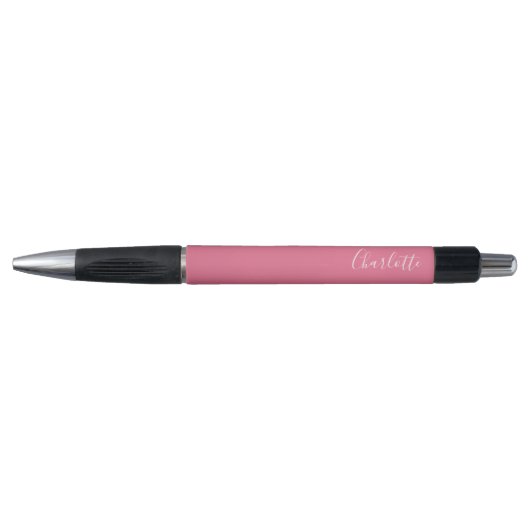 Stylo Typographie de script chic mignon Nom rose vif (Devant)