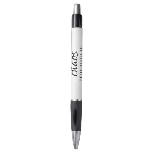 Stylo Typography de script noir Coordinateur de chaos (Devant (Vertical))