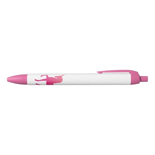 Stylo Unicorne Rose, encre noire (Haut)