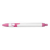 Stylo Unicorne Rose, encre noire (Devant)