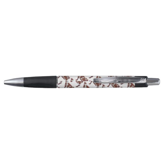 Stylo Vache Brown et blanche Silhouette (Dos)