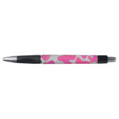 Stylo Vache rose et blanc chaud (Devant)