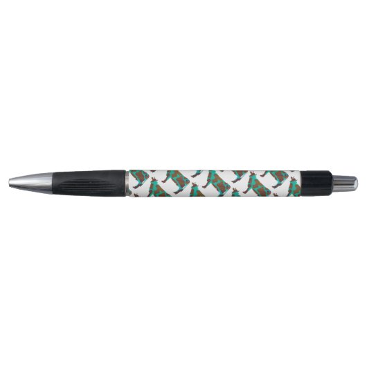 Stylo Vache Silhouette Brown et Turquoise (Devant)