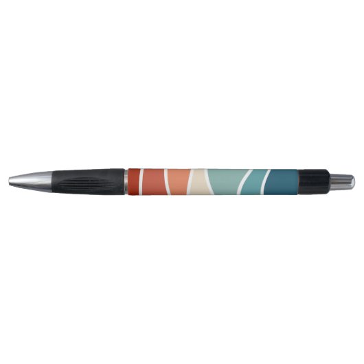 Stylo Vagues de style rétro coloré (Devant)
