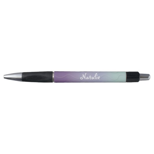 Stylo Vagues Ombré - Turquoise & violet (Devant)
