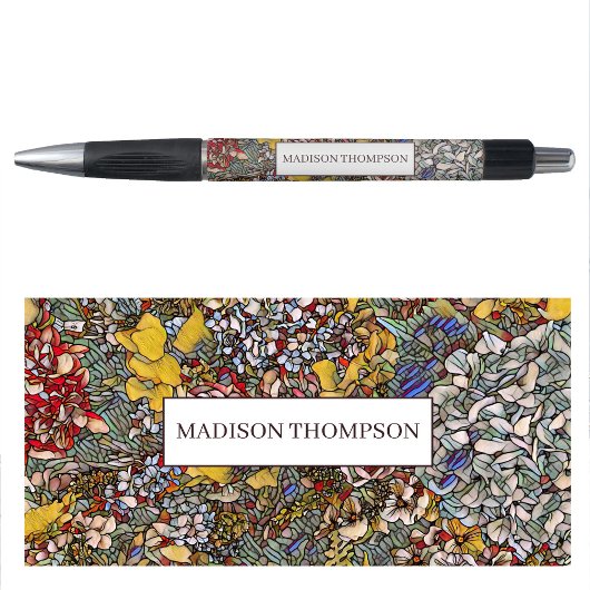 Stylo Verre verni Botanique Floral